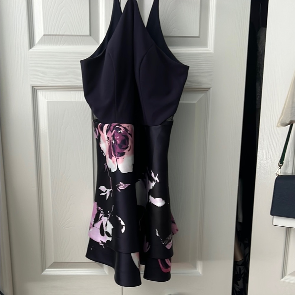 Floral Black and Pink Dress